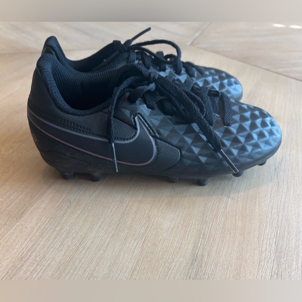 Nike Kids Black Tiempo Soccer Shoes